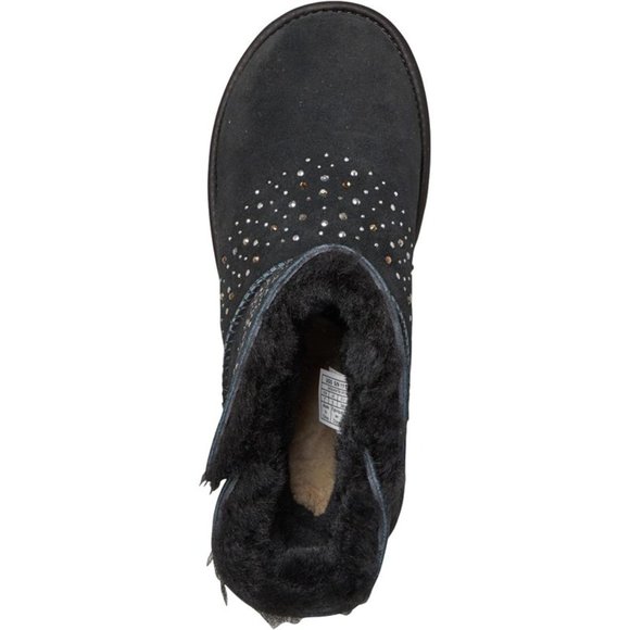 UGG Womens Classic Bling Mini Boots Black - Picture 3 of 5